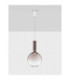 Nostos Globe Pendant Ceiling Light Brown Gold Matt White Triac Dimmable LED 8W 440lm 3000K-4