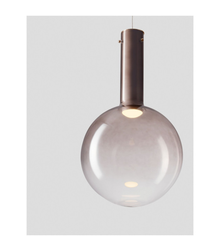 Nostos Globe Pendant Ceiling Light Brown Gold Matt White Triac Dimmable LED 8W 440lm 3000K-5