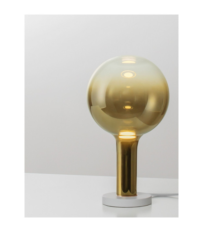 Nostos Globe Table Lamp Gold Matt White Touch Dimmable LED 3W 165lm 3000K-5