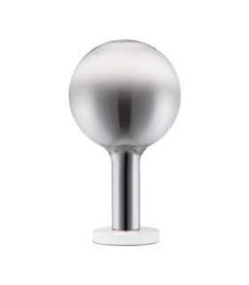 Nostos Globe Table Lamp Smokey Grey Gold Matt White Touch Dimmable LED 3W 165lm 3000K-1
