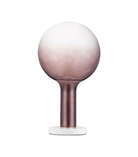Nostos Globe Table Lamp Brown Gold Matt White Touch Dimmable LED 3W 341lm 3000K-1