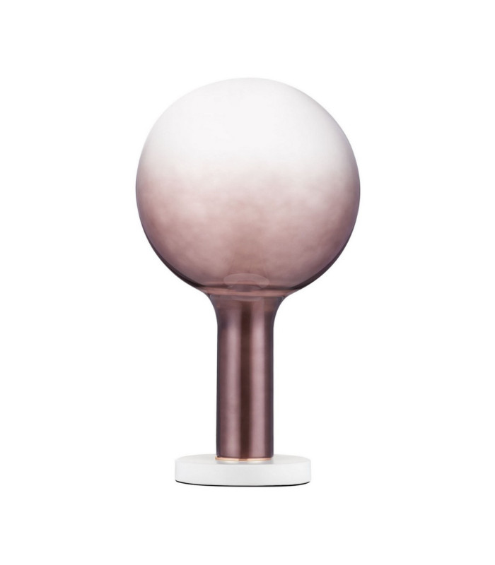 Nostos Globe Table Lamp Brown Gold Matt White Touch Dimmable LED 3W 341lm 3000K-1