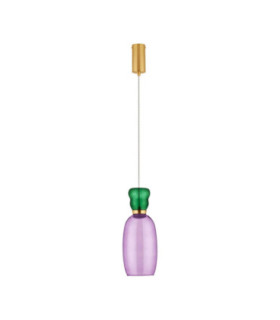 Pluma Slim Pendant Ceiling Light Glossy Purple Gold LED 5W 450lm 3000K-1