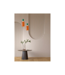 Pluma Slim Pendant Ceiling Light Glossy Orange Gold LED 5W 450lm 3000K-2