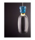 Pluma Slim Pendant Ceiling Light Glossy Light Blue Smokey Gold LED 5W 450lm 3000K-5
