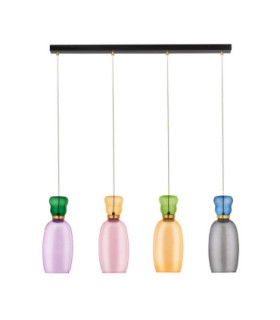 Pluma Bar Pendant Ceiling Light Glossy Purple Yellow Pink Light Green Light Blue Smokey Gold LED 20W 1800lm 3000K-1