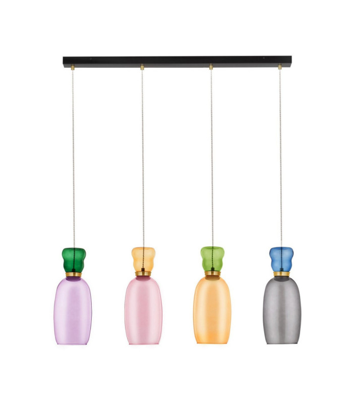 Pluma Bar Pendant Ceiling Light Glossy Purple Yellow Pink Light Green Light Blue Smokey Gold LED 20W 1800lm 3000K-1
