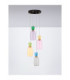 Pluma Cluster Pendant Ceiling Light Glossy Purple Yellow Pink Green Blue Smokey Gold LED 20W 1800lm 3000K-3