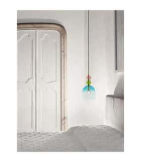 Murano Dome Pendant Ceiling Light Glossy Light Green Blue Pink Sandy Gold E14 1x5W-2