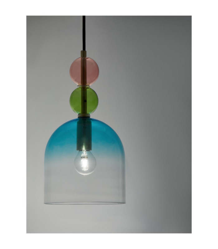 Murano Dome Pendant Ceiling Light Glossy Light Green Blue Pink Sandy Gold E14 1x5W-6