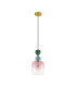 Murano Dome Pendant Ceiling Light Glossy Dark Green Blue Grey Pink Sandy Gold E14 1x5W-1