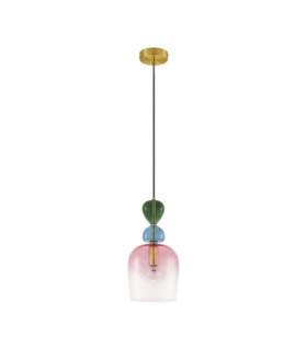 Murano Dome Pendant Ceiling Light Glossy Dark Green Blue Grey Pink Sandy Gold E14 1x5W-1