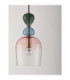 Murano Dome Pendant Ceiling Light Glossy Dark Green Blue Grey Pink Sandy Gold E14 1x5W-2