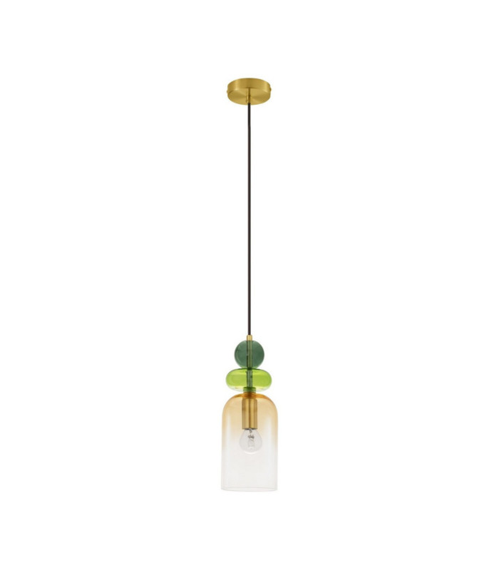 Murano Slim Pendant Ceiling Light Glossy Light Green Dark Green Orange Sandy Gold E14 1x5W-1