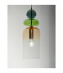Murano Slim Pendant Ceiling Light Glossy Light Green Dark Green Orange Sandy Gold E14 1x5W-5
