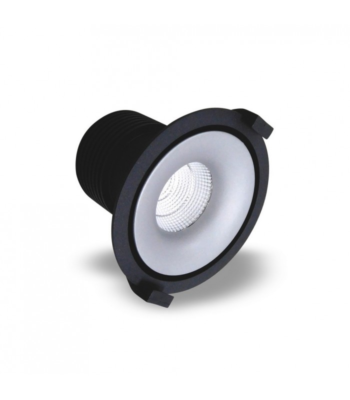 LED Recessed Round Downlight, Black/Silver, 40 deg. Beam Angle, 760lm, 3000K, IP20, DRIVER NOT INC. - 4