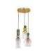 Murano Cluster Pendant Ceiling Light Glossy Dark Green Blue Grey Pink Orange Sandy Gold E14 3x5W-1