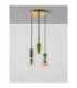 Murano Cluster Pendant Ceiling Light Glossy Dark Green Blue Grey Pink Orange Sandy Gold E14 3x5W-4