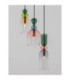Murano Cluster Pendant Ceiling Light Glossy Dark Green Blue Grey Pink Orange Sandy Gold E14 3x5W-6