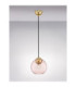 Midori Dome Pendant Ceiling Light Pink Brass Gold E27 1x12W-2