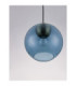 Midori Dome Pendant Ceiling Light Dark Blue Brass Gold E27 1x12W-5