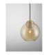 Midori Dome Pendant Ceiling Light Amber Brass Gold E27 1x12W-2