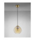 Midori Dome Pendant Ceiling Light Amber Brass Gold E27 1x12W-3