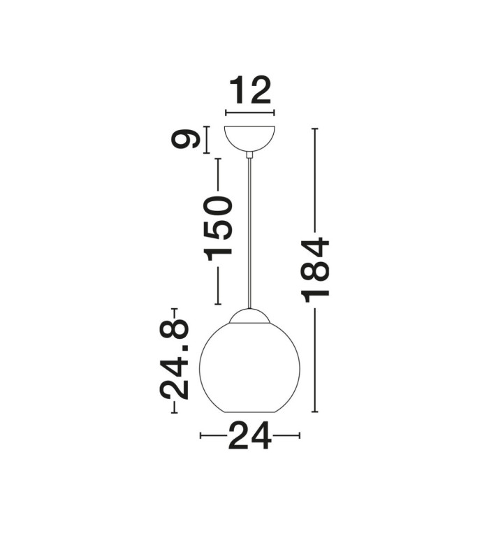 Midori Dome Pendant Ceiling Light Amber Brass Gold E27 1x12W-6