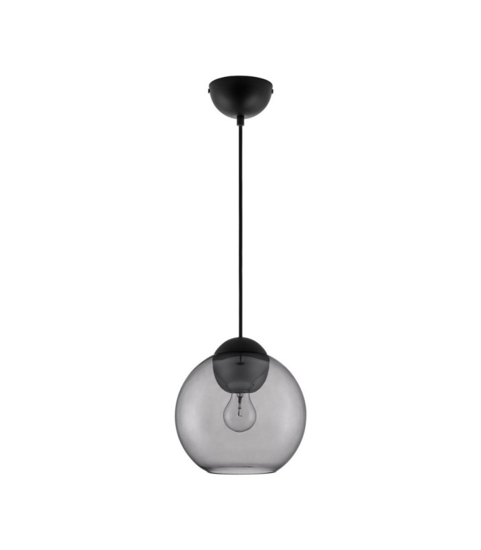 Midori Dome Pendant Ceiling Light  Grey Matt Black E27 1x12W-1