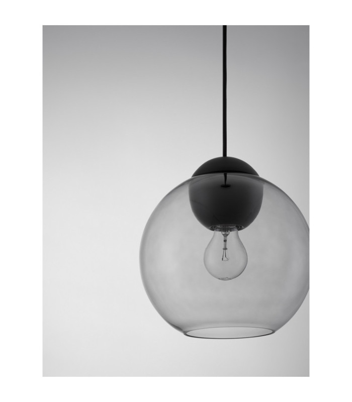 Midori Dome Pendant Ceiling Light  Grey Matt Black E27 1x12W-6