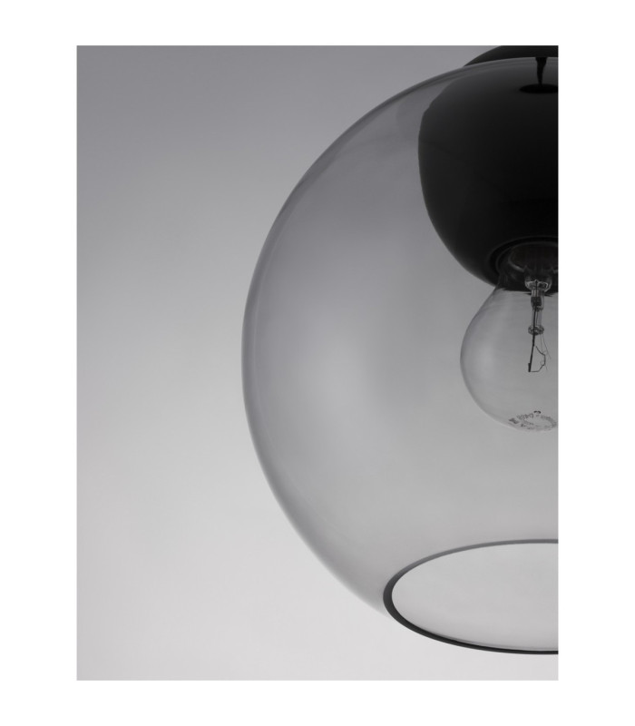 Midori Dome Pendant Ceiling Light  Grey Matt Black E27 1x12W-7