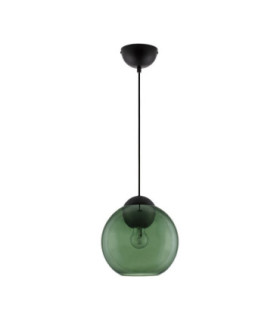 Midori Dome Pendant Ceiling Light Dark Green Matt Black E27 1x12W-1