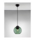 Midori Dome Pendant Ceiling Light Dark Green Matt Black E27 1x12W-2