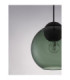 Midori Dome Pendant Ceiling Light Dark Green Matt Black E27 1x12W-4