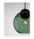 Midori Dome Pendant Ceiling Light Dark Green Matt Black E27 1x12W-5