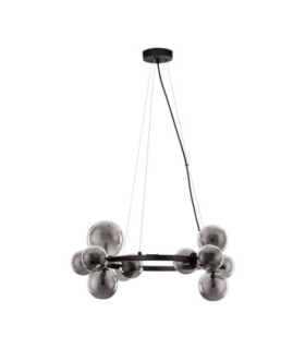Odillia Globe Pendant Ceiling Light Smokey Matt Black LED G9 11x5W-1
