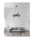 Odillia Globe Pendant Ceiling Light Smokey Matt Black LED G9 11x5W-2