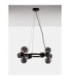 Odillia Globe Pendant Ceiling Light Smokey Matt Black LED G9 11x5W-3