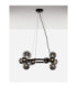 Odillia Globe Pendant Ceiling Light Smokey Matt Black LED G9 11x5W-4