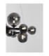 Odillia Globe Pendant Ceiling Light Smokey Matt Black LED G9 11x5W-6