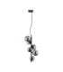 Odillia Globe Pendant Ceiling Light Smokey Matt Black LED G9 6x5W-1