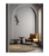 Odillia Globe Pendant Ceiling Light Smokey Matt Black LED G9 6x5W-2
