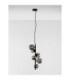 Odillia Globe Pendant Ceiling Light Smokey Matt Black LED G9 6x5W-4