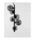 Odillia Globe Pendant Ceiling Light Smokey Matt Black LED G9 6x5W-5