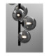 Odillia Globe Pendant Ceiling Light Smokey Matt Black LED G9 6x5W-6