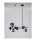 Odillia Globe Pendant Ceiling Light Smokey Matt Black LED G9 7x5W-2