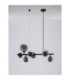 Odillia Globe Pendant Ceiling Light Smokey Matt Black LED G9 7x5W-3