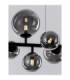 Odillia Globe Pendant Ceiling Light Smokey Matt Black LED G9 7x5W-4