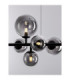 Odillia Globe Pendant Ceiling Light Smokey Matt Black LED G9 7x5W-5