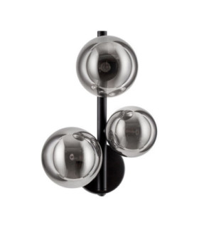 Odillia Globe Wall Lights Smokey Matt Black LED G9 3x5W-1